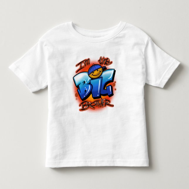 Airbrush Je suis le grand frère design T-shirt (Devant)
