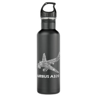 Airbus A320 Airplane Cutaway Pilot gi Edelstahlflasche