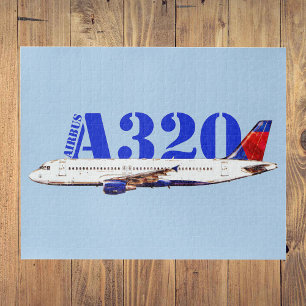 Airbus a320 Flugzeug Aquarellzeichnung