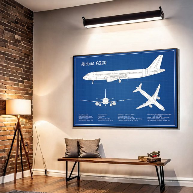 Airbus A320 - Flugzeugkonzept Zeichnend Pläne ABD Poster (Von Creator hochgeladen)