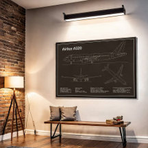 Airbus A320 - Flugzeugkonzept Zeichnend Pläne PD