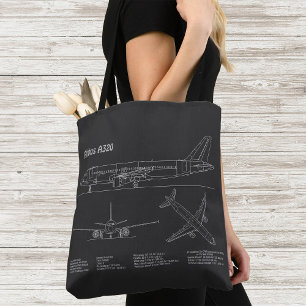Airbus A320 - Flugzeugkonzept Zeichnend Pläne PD Tasche