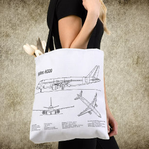 Airbus A320 - Pläne für Zeichnend Flugzeugkonzepte Tasche