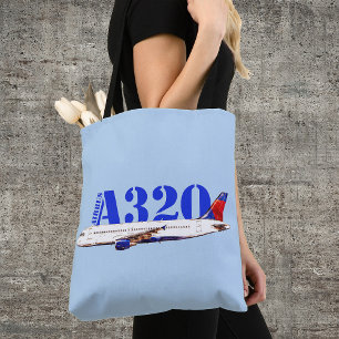 Airbus a320 Wasserfarbenes Flugzeugbild Tasche