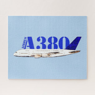 Airbus A380 zeichnend Aquarellfarbe