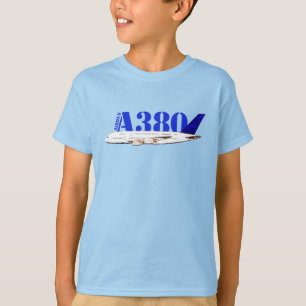 Airbus A380 zeichnend Aquarellfarbe T-Shirt