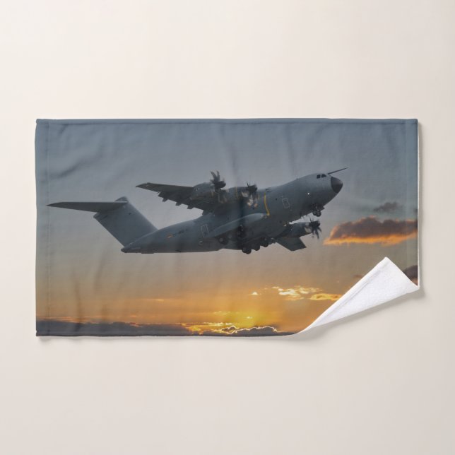 Airbus A400M Au Coucher Du Soleil (Serviette à main)
