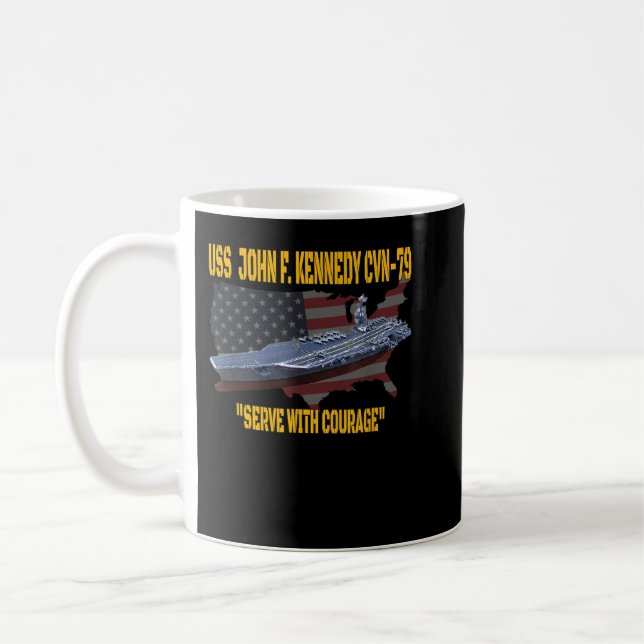 Aircraft Carrier USS John F. Kennedy CVN79 Veteran Kaffeetasse (Links)