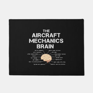 Aircraft Mechanik Brain Funny Airplane Hubschraube Fußmatte