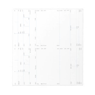 Aircrew Flight Deck Note Card (Vertikale) 4 Notizblock