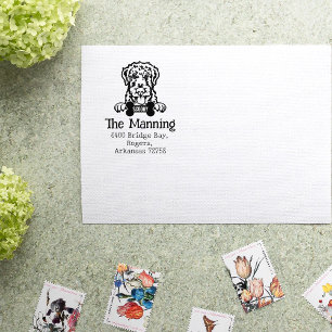 Airdale Terrier Dog Rücksendeadresse Gummistempel