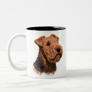 Airdale Terrier Lover Gift Zweifarbige Tasse