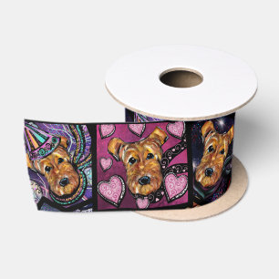 AIRDALE TERRIER SATINBAND