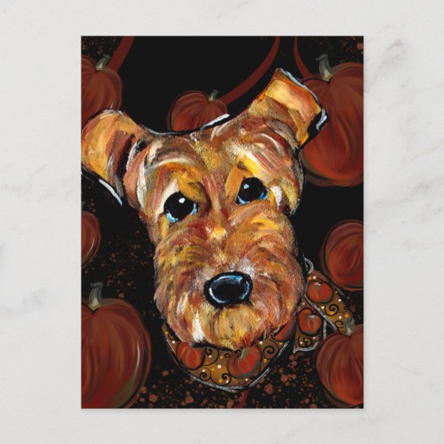 AIRDALETERRIER      POSTKARTE (Vorderseite)