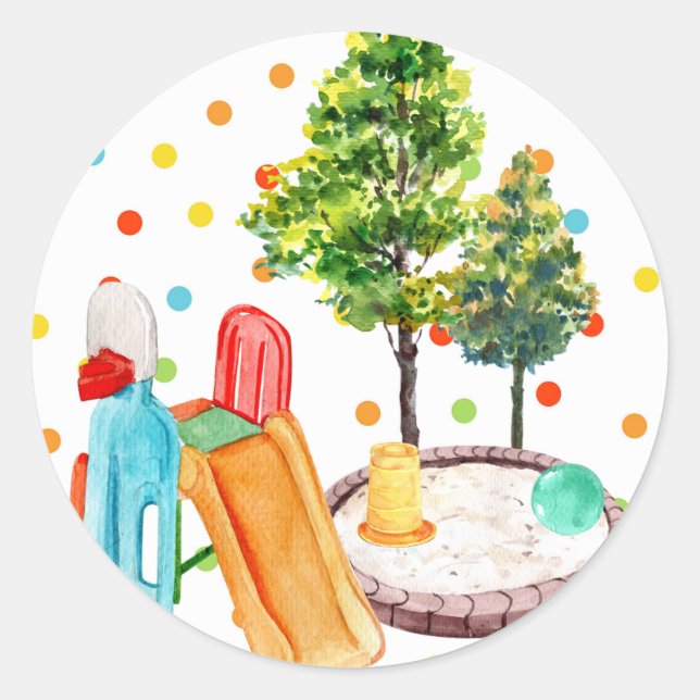 Aire de jeu Joyeux Anniversaire Sticker À petits p (Devant)