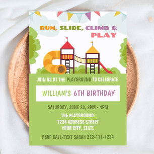 Aire de jeux Invitation d'anniversaire, Park Party