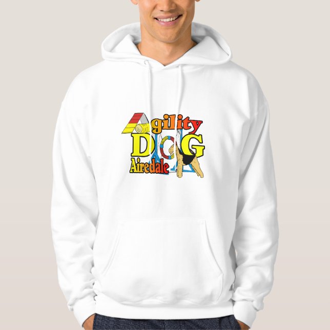 Airedale_Agility Geschenke Hoodie (Vorderseite)