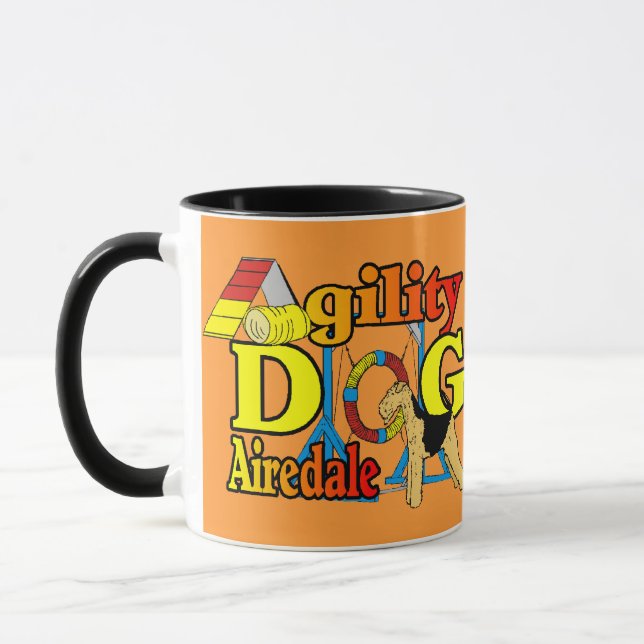 Airedale_Agility Geschenke Tasse (Links)