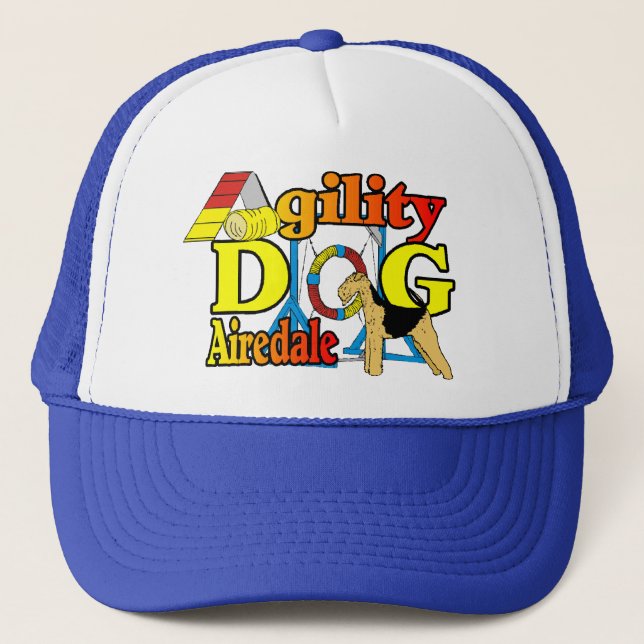 Airedale_Agility Geschenke Truckerkappe (Vorderseite)