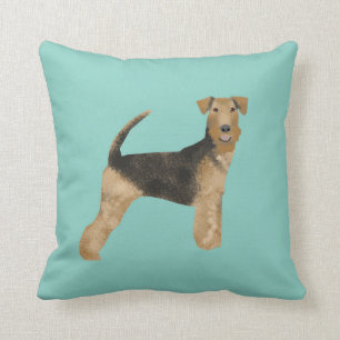 airedale, airedale Terre, Liebe, Hund-Liebe Kissen