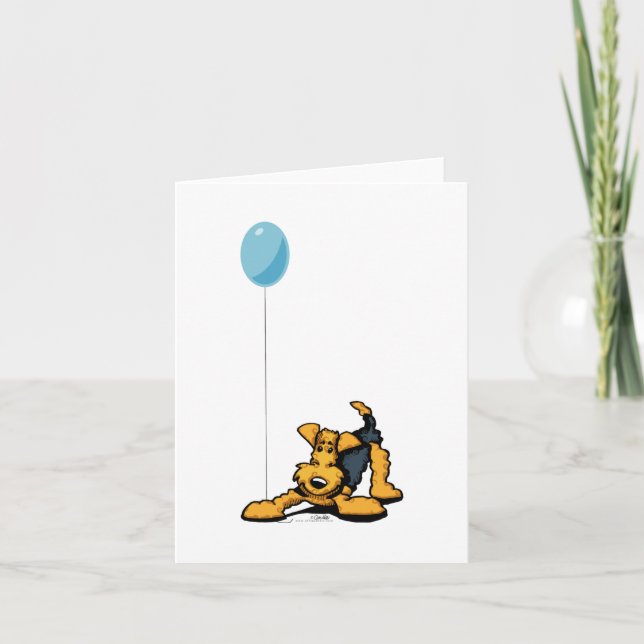 Airedale am Spiel Karte (Vorderseite)