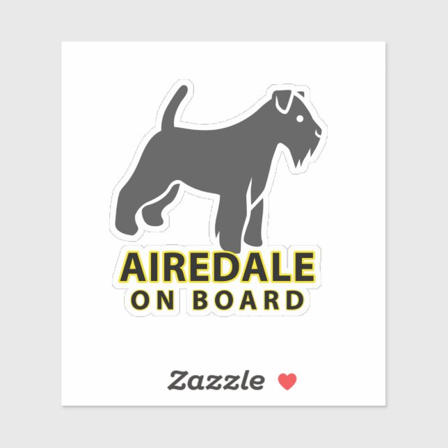 Airedale an Bord Aufkleber (Blatt)