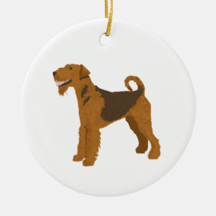 Airedale décoration de Noël personnalisée chien