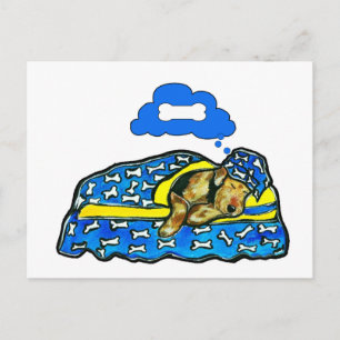 Airedale Dreams Postkarte