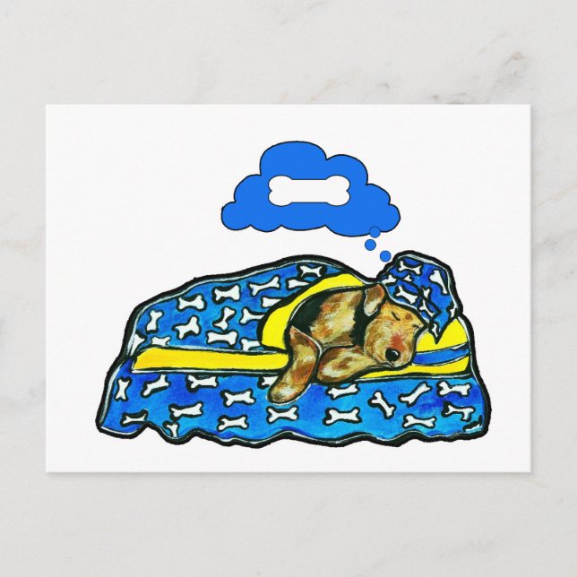 Airedale Dreams Postkarte (Vorderseite)