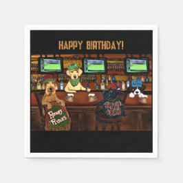 AIREDALE & FRIENDS Poster Serviette