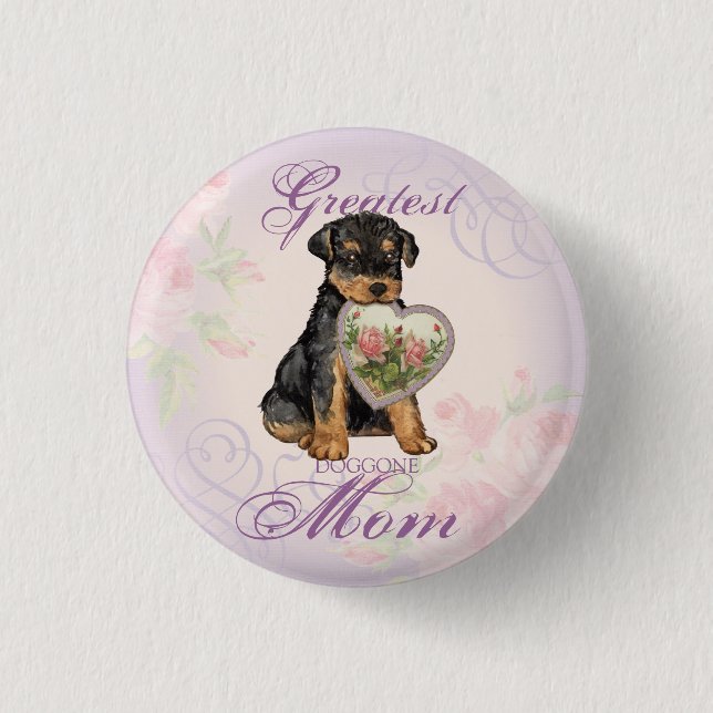 Airedale Heart Mama Button (Vorderseite)