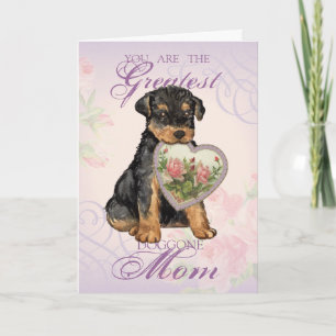 Airedale Heart Mama Karte