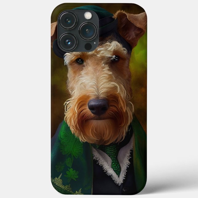 Airedale Hund am St. Patrick's Day Case-Mate iPhone Hülle (Rückseite)
