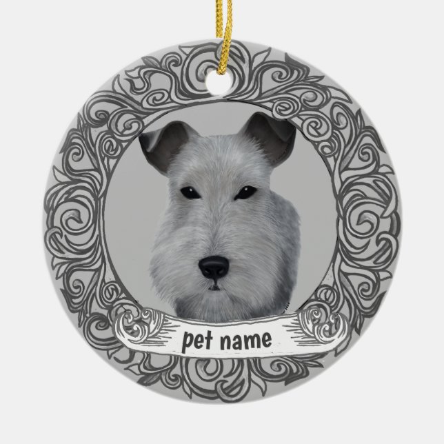 Airedale Hund Love Memory-Ornament Keramik Ornament (Vorne)