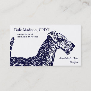 Airedale-Hundegeschäft Visitenkarte