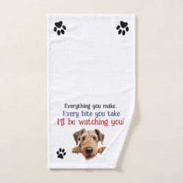 Airedale Küchentücher werde ich dir zuschauen Handtuch