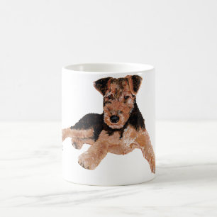 Airedale, Lakeland, Welsh Terrier Welpe Kaffeetasse
