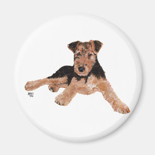 Airedale, Lakeland, Welsh Terrier Welpe Magnet