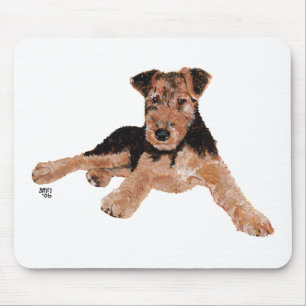 Airedale, Lakeland, Welsh Terrier Welpe Mousepad