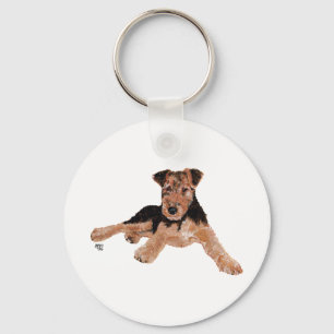 Airedale, Lakeland, Welsh Terrier Welpe Schlüsselanhänger