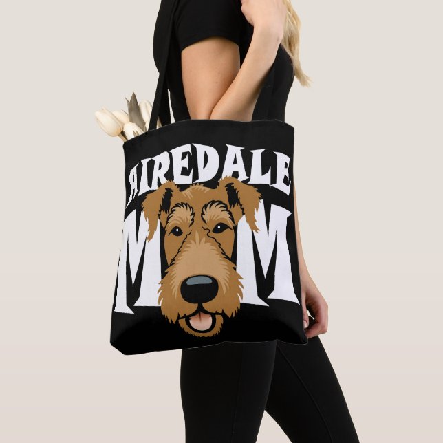 Airedale Mama Niedlich Airedale Terrier Dog Lover  Tasche (Von Nahem)