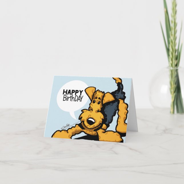 Airedale on Play Karte (Vorderseite)