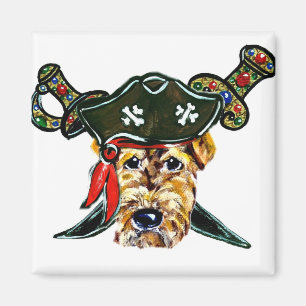 Airedale-Pirat Magnet
