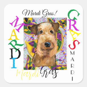 AIREDALE QUADRATISCHER AUFKLEBER