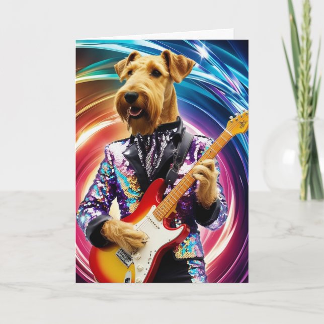 Airedale Rock Star Card Karte (Vorderseite)