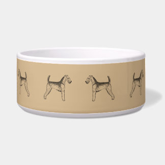 Airedale Sketch Individuelle Keramik-Hunde-Schüsse Napf