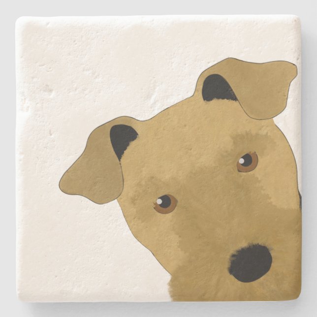 Airedale Stone Untersetzer (Vorderseite)