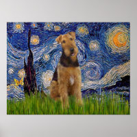 Airedale Terrier (#1) - Starry Night