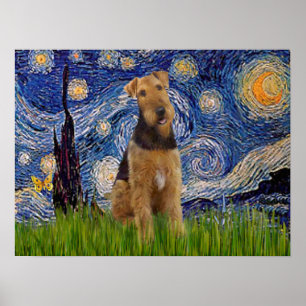 Airedale Terrier (#1) - Sternennacht Poster