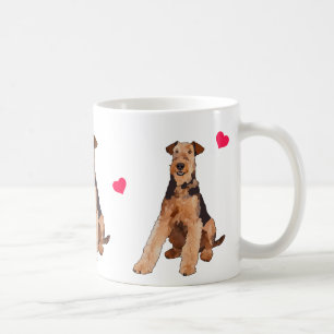 Airedale Terrier a illustré la tasse de café